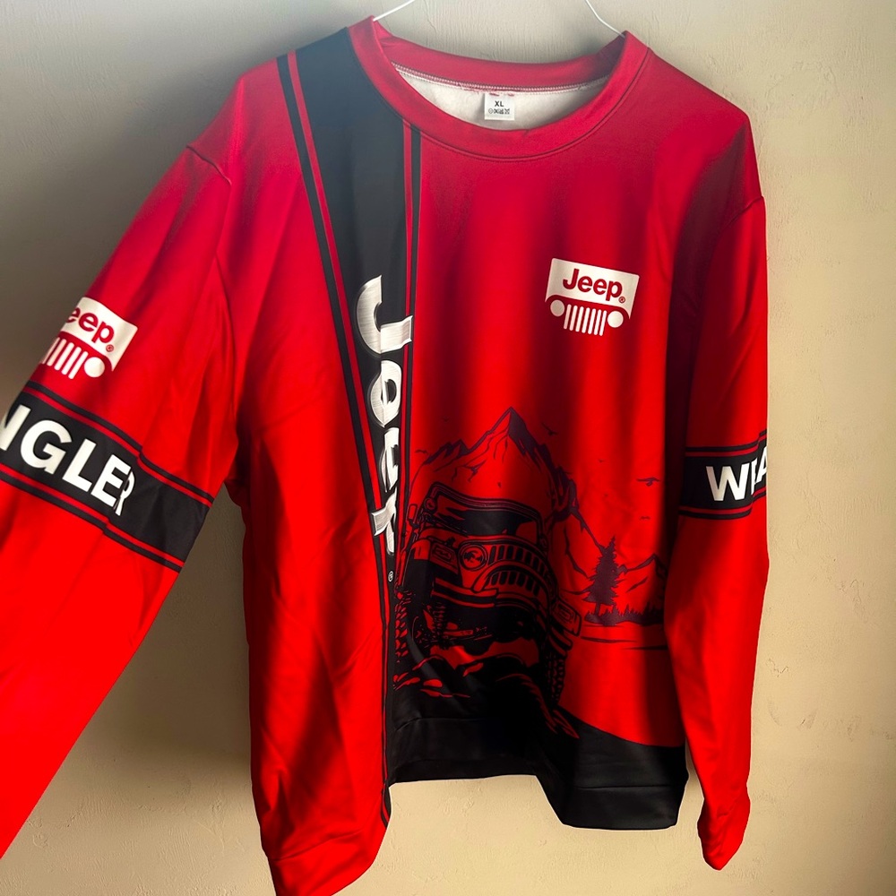 Red Jeep Graphic Sweatshirt